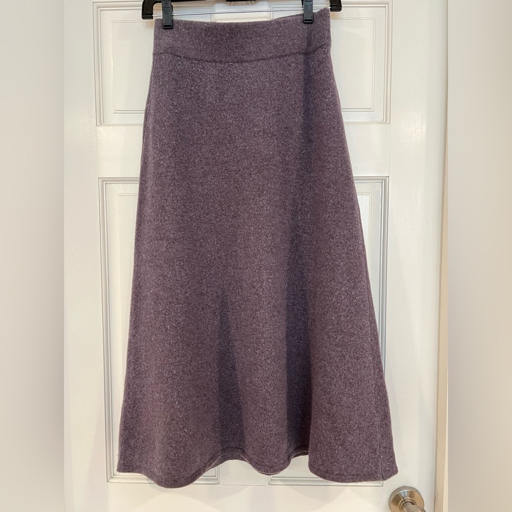 Zara Limited Edition Wool & Yak Blend A-line Skirt in Purple— Size Small